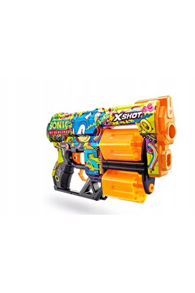 Zuru Xshot Pistolet Sonic Hyper Spike Skin Dread + 12 gloanțe - 36583