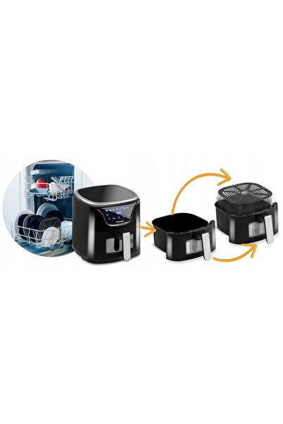 NO BRAND FRITEUZĂ FĂRĂ ULEI FRITEUZĂ AIR FRYER 5L BERDSEN 1500W