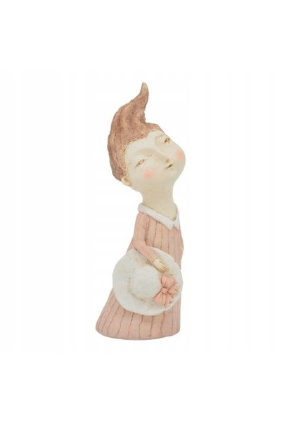NO BRAND Figurină decorativă CrivA Lady, cu rochie roz pal și pălărie