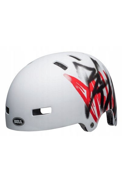 NO BRAND Cască de ciclism BMX Bell Local Alb Mat Scribble - M (55-59 cm)