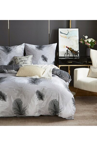 NO BRAND Lenjerie de pat 140x200 + FAȚĂ DE PERNĂ 70x80 REVERSIBILĂ SATIN BUMB...