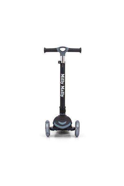 Milly Mally Trotinetă pliabilă BOOGIE BLACK pentru copii, cu roți luminoase, 3+