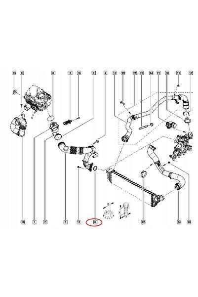 NO BRAND Garnitură pentru conducta turbo 2.3 DCI Master III Movano