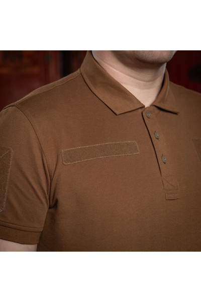 NO BRAND Tricou tactic M-Tac Polo pentru bărbați 65/35 Maro Coyote XS