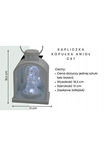 Cortina LANTERNĂ DECORATIVĂ ALBĂ LED PENTRU MĂMĂLĂȚI CU ÎNGER