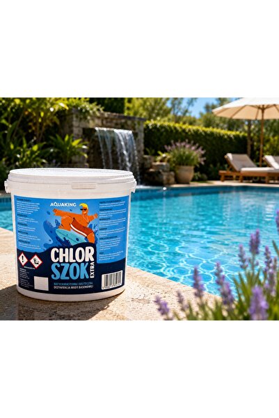 NO BRAND AQUAKING Clor Szok 5kg Granule pentru Piscină Dezinfectare Rapidă a ...