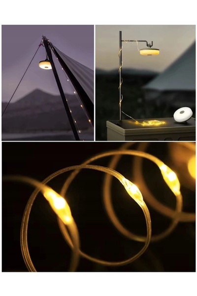 NO BRAND Lampa de camping VIRONE, ghirlandă LED de 8 m, 200 lm, 3000 K, USB, ...