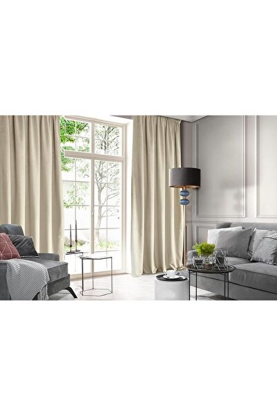 NO BRAND Perdele din catifea cu volane, netede, 140x270CM, 200G/M2