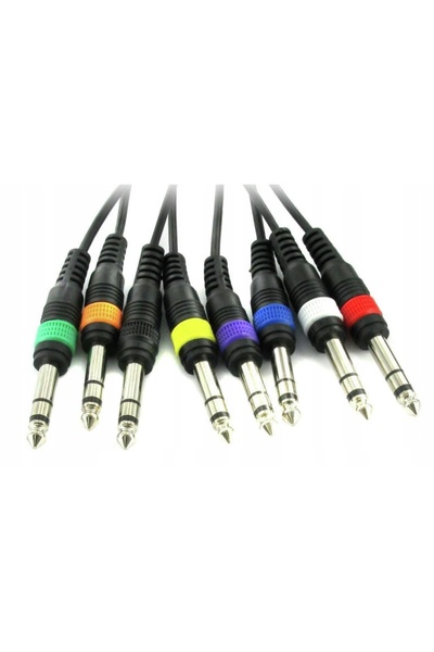 NO BRAND Cablu multipar audio microfon 8x XLR JACK stereo 6,3mm 3m