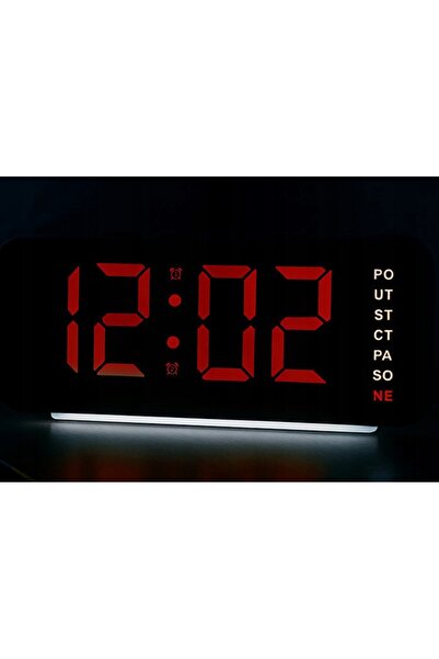 NO BRAND Ceas cu LED roșu, alarmă, JVD SB80333, termometru, iluminare de fund...