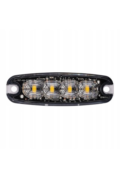 NO BRAND Lampă cu bliț/stroboscopic portocalie SLIM 4LED x 3W R65 R10, DC12V/...
