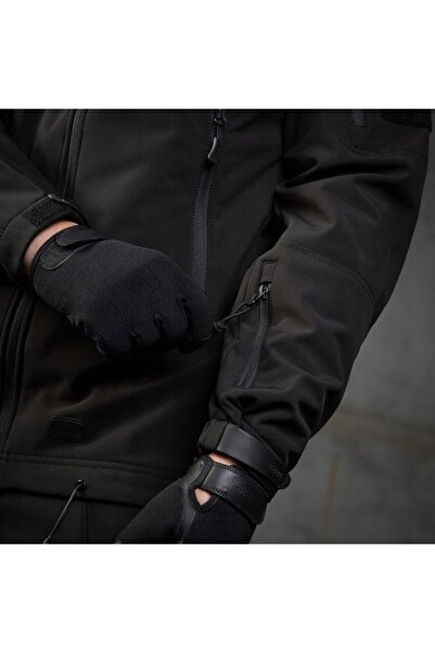 NO BRAND Jachetă softshell pentru bărbați M-Tac Police cu glugă, tactică, neg...