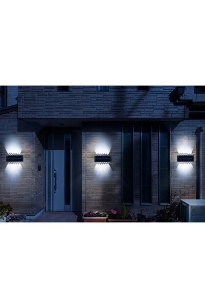 NO BRAND 2x Lampă solară LED de exterior, impermeabilă, pentru balcon și tera...