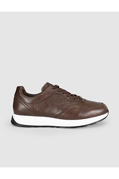 Cabani Brown Genuine Leather Men's Casual Sneaker