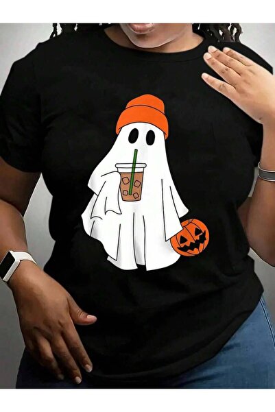 2BIR تي شيرت بطبعة شبحية للرجال والنساء من Drinking Ghost Ice Coffee للرجال و...