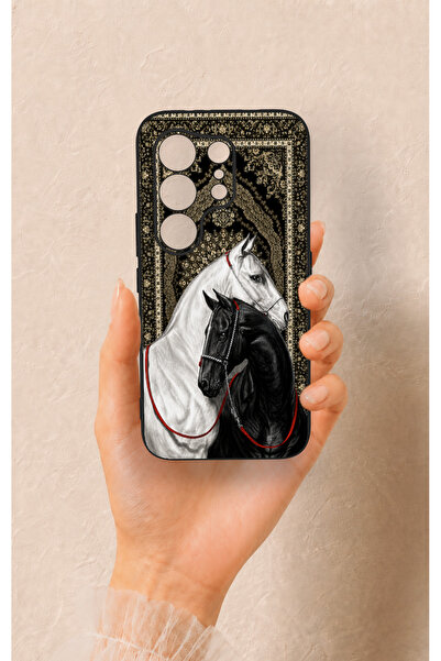 Vip Case Tecno Camon 50 Pro 4G Uyumlu Asil Sevgili Atlar Desenli Silikon Kılıf