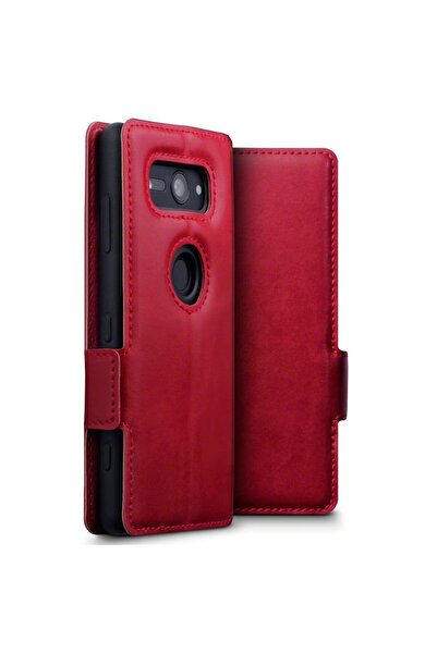 Terrapin Low Profile Δερμάτινη Θήκη - Πορτοφόλι Sony Xperia XZ2 Compact - Red