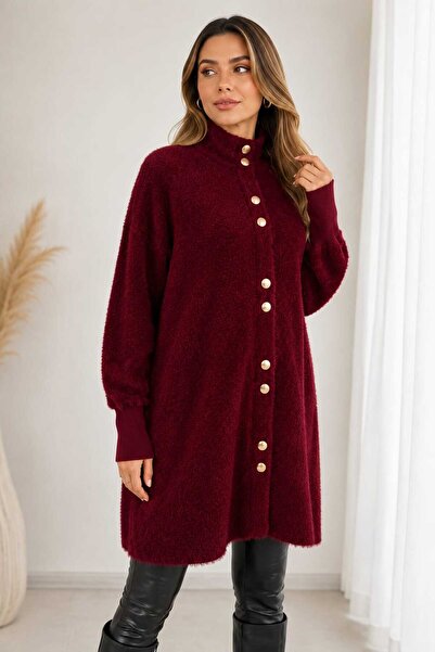 ASEZ BUTİK ZERAFETİN ADRESİ Asez Boutique Women's Khaki Stand Collar Button D...