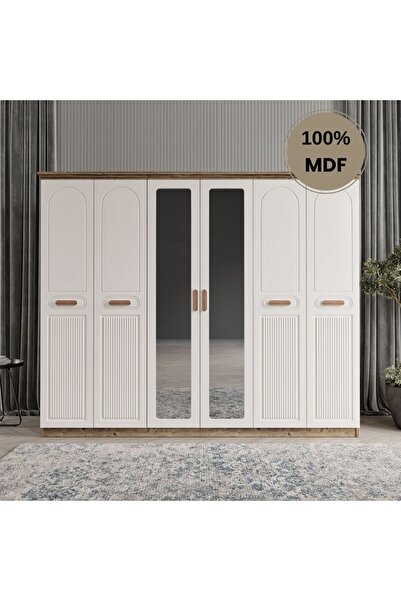 comiet Pera 6 kapak MDF gardırop