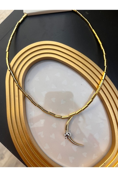gozdeasutayaccessory Plate Moon Necklace