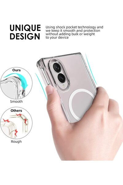 FixFame Samsung Galaxy Z Fold 8 case [MagSafe compatible] Ultra Slim Thin cover - Clear