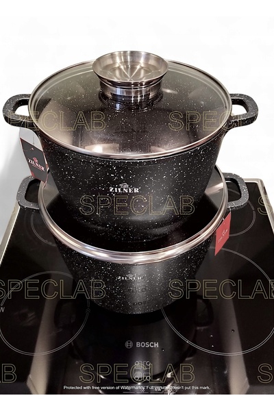 NO BRAND ZL-7066 6L 10L 24/28cm Oale cu înveliș de granit pentru plite cu ind...