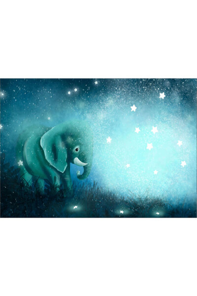 VIODESIGN Fototapet Copii, autoadeziv, Elefant Vis , multicolor,200x300 cm CO305