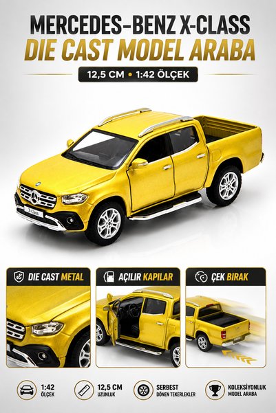 YILDIRIM OYUNCAK Die Cast Mercedes-Benz X-Class Pick-Up Model Car 12.5cm – 1:...