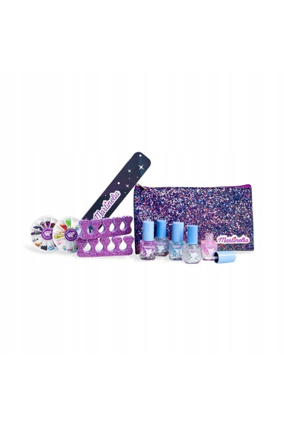 Martinelia Set de manichiură pentru copii + geantă cosmetică Galaxy 1 buc.