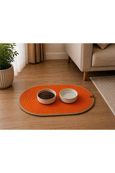 ÖRGÜM Handmade Cat Food Mat Runner Supla Multi-Purpose Decorative Mat Cat Foo...