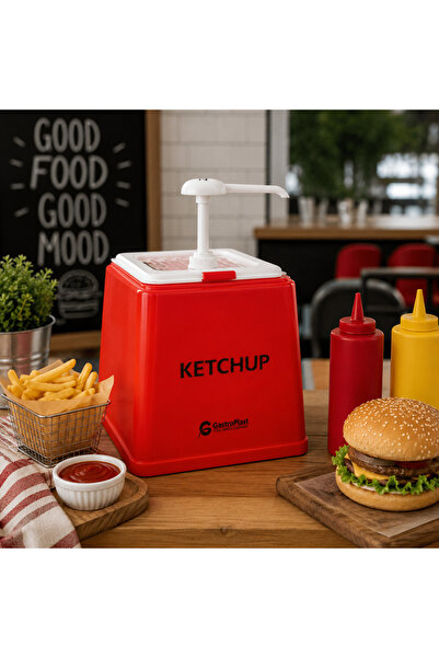 ZTF GLOBAL TRADE 2,5 L Kırmızı Tekli Ketçap Dispenseri - Sosluk – Gastronomi ...