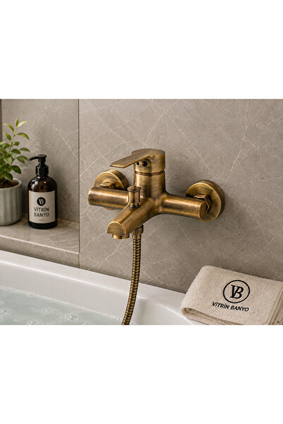 vb vitrinbanyo Delta Antique Bathroom Faucet – Antique Look Single Handle Wal...