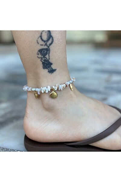 nesdesignn Pearlescent and Stoned Steel Anklet