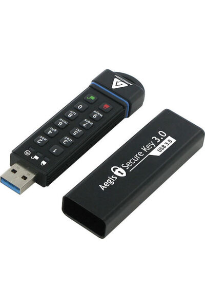 Apricorn Aegis Secure Key 120GB USB 3.0 Στικάκι Μαύρο