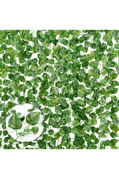 Generic AMERTEER 12 Strands 84 Feet Artificial Ivy Leaf Plants Vine Garland,R...