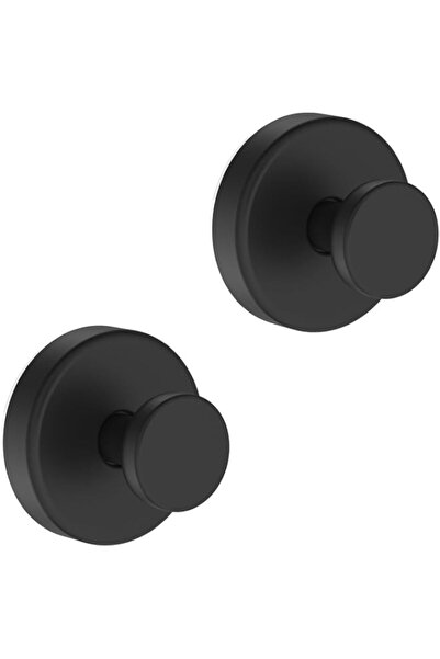 Generic 2-Pack Black Suction Cup Hooks for Shower - Reusable, Heavy Duty Towe...