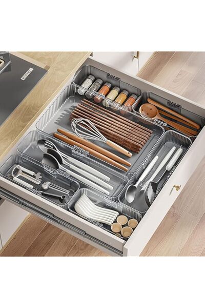 Generic Kitchen Drawer Cutlery Organizer Tray,Uniface Expandable Cutlery Tray...