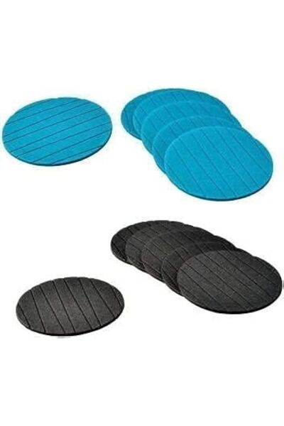 Generic Brand Drink Coasters Set of 6, Silicone, Black, Round, Non-Slip, Easy...