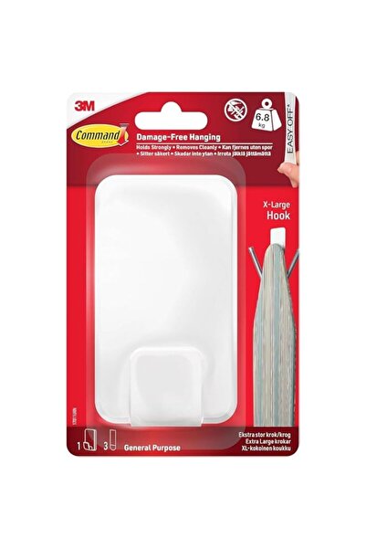 Generic Command Utility X-Large Hook for Heavy Weight White color, 1 hook + 3...
