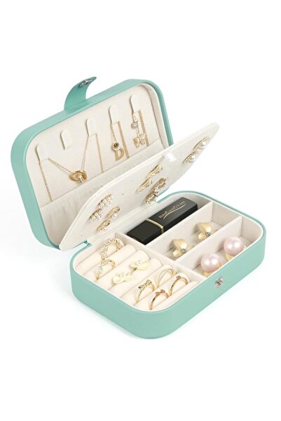 Generic Brand YelaJoy Travel Jewelry Box, Mini Portable PU Leather, Double-La...
