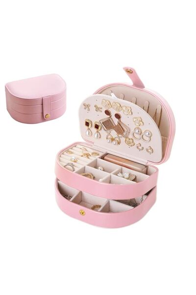 Generic Brand Tazweeq Travel Jewelry Case, PU Leather Small Jewelry Box,Trave...