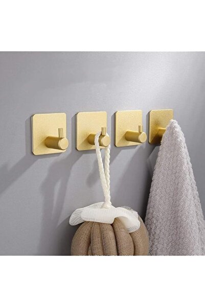 Generic gold Towel Hooks Self-Adhesive Gold Hooks No Drilling Adhesive Hooks ...