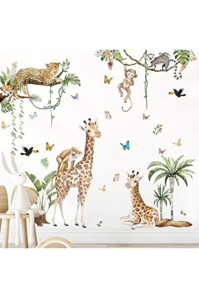 Generic Brand ARS® Jungle Animal Wall Decals | Safari Peel & Stick Nursery Wa...
