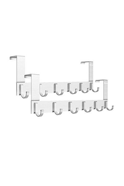 Generic Multi-purpose 6 Hooks Door Hooks Clothing Hooks for Coats, Towels, Ha...
