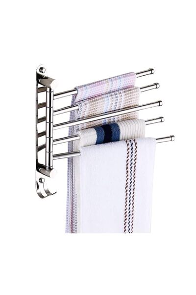 Generic Rubik Five Arm Rotating Towel Holder Bar Wall Mounted Rack for Bathro...