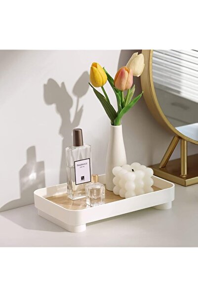 Generic AfooBezos Rectangle Bathroom Tray, Countertop Organizer Trays 9.45" V...