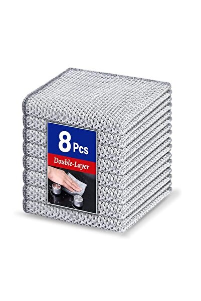 Generic 8 PCS Multipurpose Wire Dishwashing Rag, Metal Cleaning Cloth for Wet...