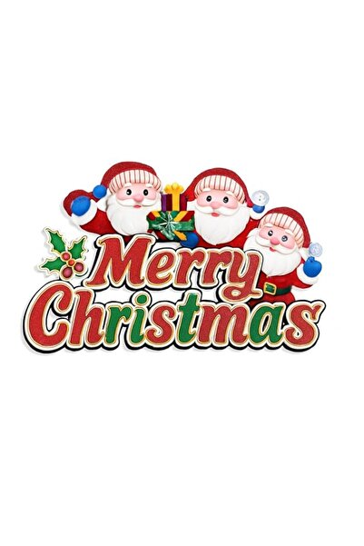 Generic Brand Sparkling Merry Christmas Wall Art – Santa Claus Design, Paper ...