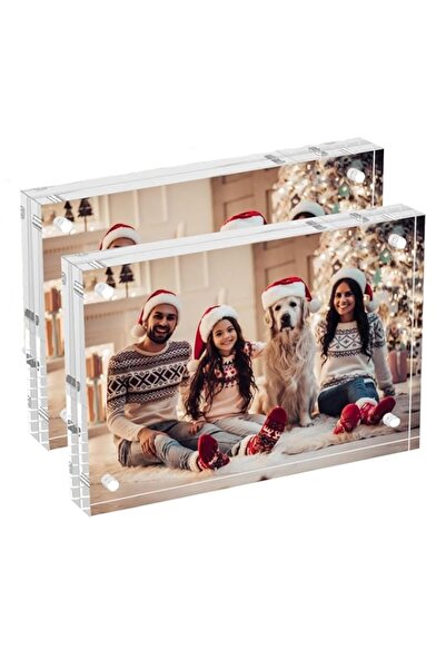 Generic Brand 4x6" Acrylic Picture Frames, Clear Picture Frames Freestanding ...