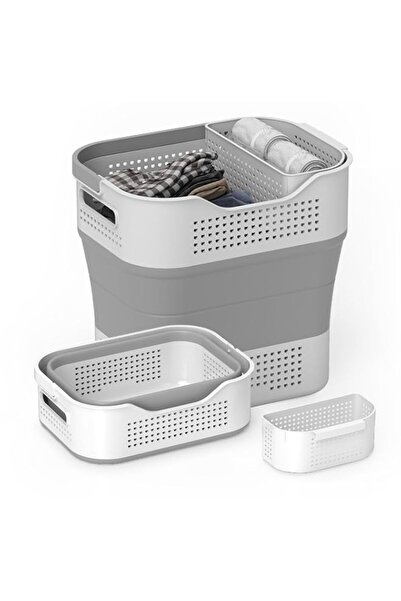 Generic Collapsible Foldable Laundry Basket Hamper with Handles – 35L Portabl...